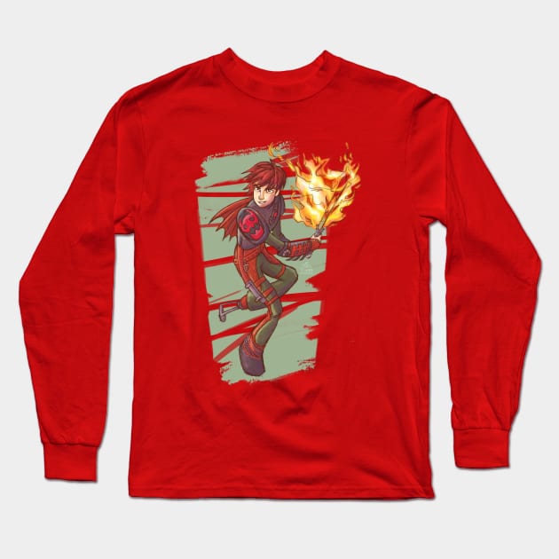 Hiccup, a Hero the Hard Way (textless) Long Sleeve T-Shirt by inhonoredglory